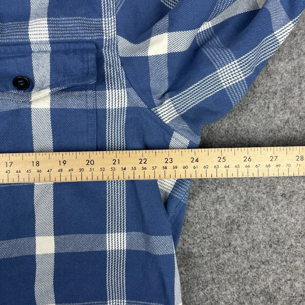 Rustic Outfitters Shacket Mens 2XL Full Zip Blue Plaid Shirt Jacket Outdoors